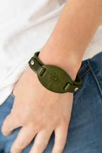 Green Leather Bracelet